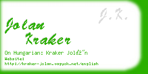 jolan kraker business card